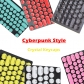 104 Ice Crystal Keycaps Set ABS+PC Doubleshot Backlit Round / Square for Mechanical Gaming Keyboard